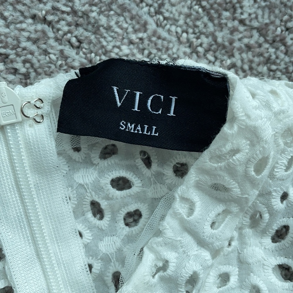 VICI eyelet mini ruffle cutout dress - Picture 3 of 3